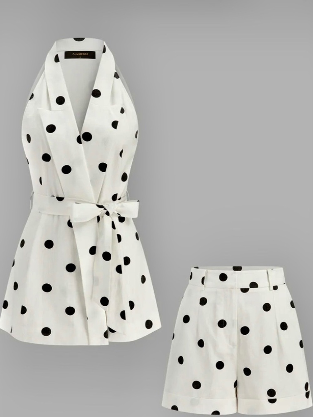 Cimmense white with black polka dot set Size S Brand new with tags #polkadot #ma